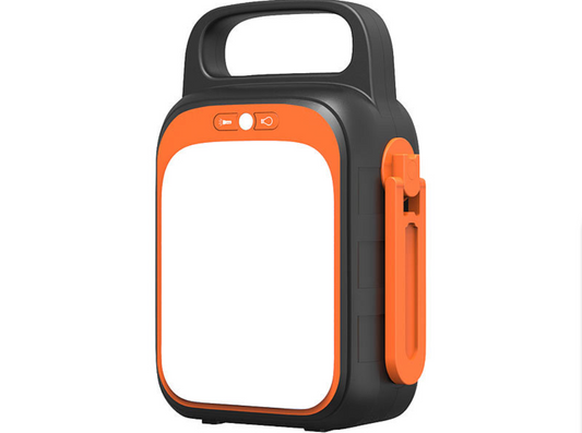 Crank power bank and flashlight - emergency power - dynamo power station - 18 W - 22.5 Ah - quick charge - power delivery - emergency power bank - emergency light / emergency lamp - emergency power supply / power supply