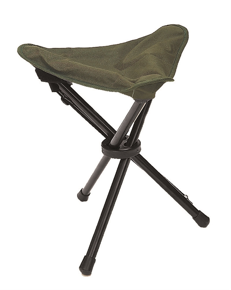 Tripod folding stool in olive