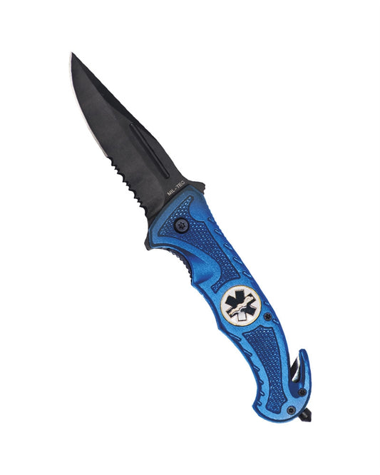 סכין חילוץ עם חותך חגורה ושובר זכוכית אוטו' סכין חילוץ כחול
