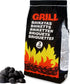Grill gift set large - with grill, charcoal, board, tongs, electr. grill lighter and much more