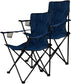סט 2 כסאות דייג של Nexos, כסאות דייג, כסאות מתקפלים, כסאות קמפינג, כסאות מתקפלים עם משענות יד ומחזיקי כוסות, פרקטי, חזק, תכלת