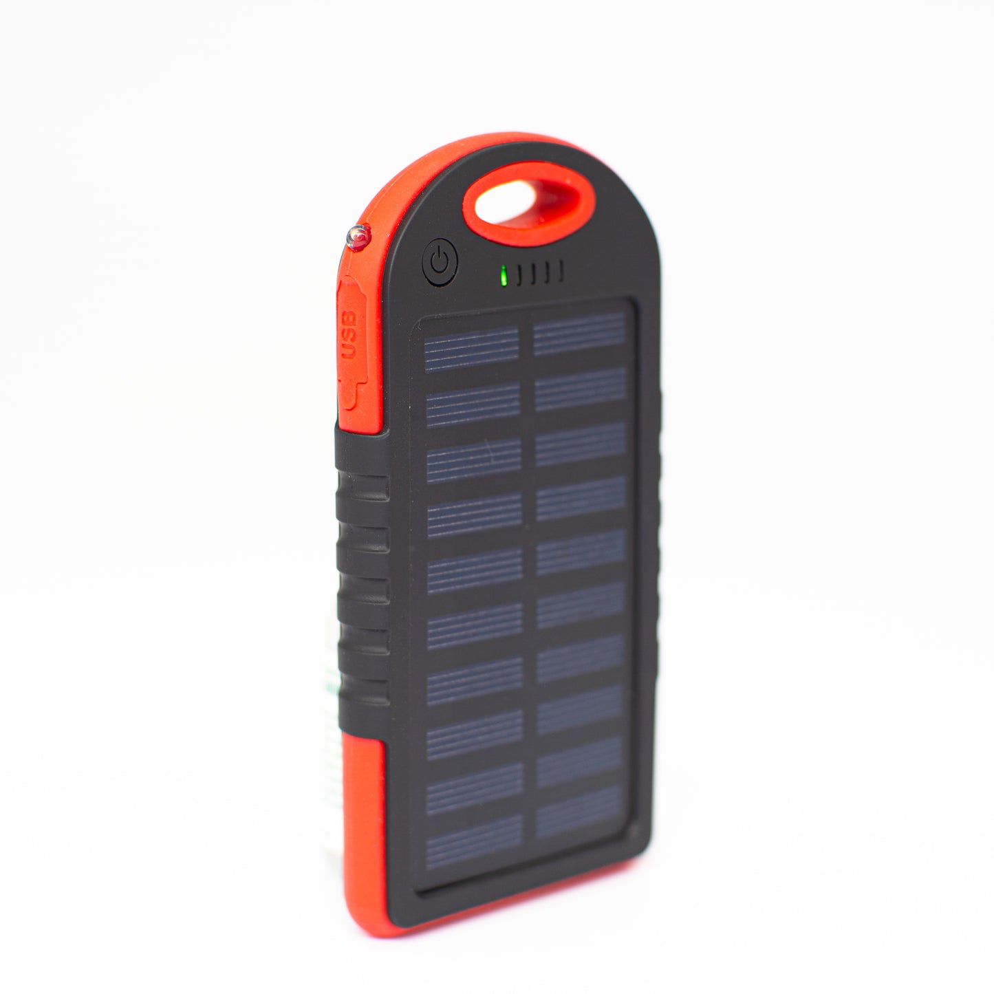 Solar Powerbank פאנל סולארי פרימיום עם בנק חשמל, מנורה ויציאת USB 2x - טען חשמל חירום ישירות עם השמש