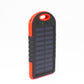 Solar Powerbank פאנל סולארי פרימיום עם בנק חשמל, מנורה ויציאת USB 2x - טען חשמל חירום ישירות עם השמש