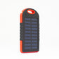 Solar Powerbank פאנל סולארי פרימיום עם בנק חשמל, מנורה ויציאת USB 2x - טען חשמל חירום ישירות עם השמש