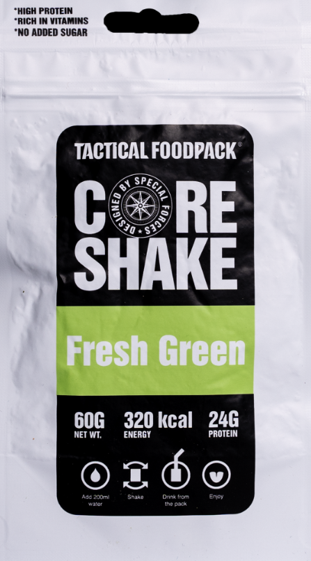 Core Shake Fresh Green - שתיה קלה - מנת חירום - מנת מזון - משקה חירום - אספקת חירום - חבילת חירום / חבילת מזון - מנת מזון - מנת הישרדות - מזון הישרדות - חומרים מזינים/מזון משקה אנרגיה -