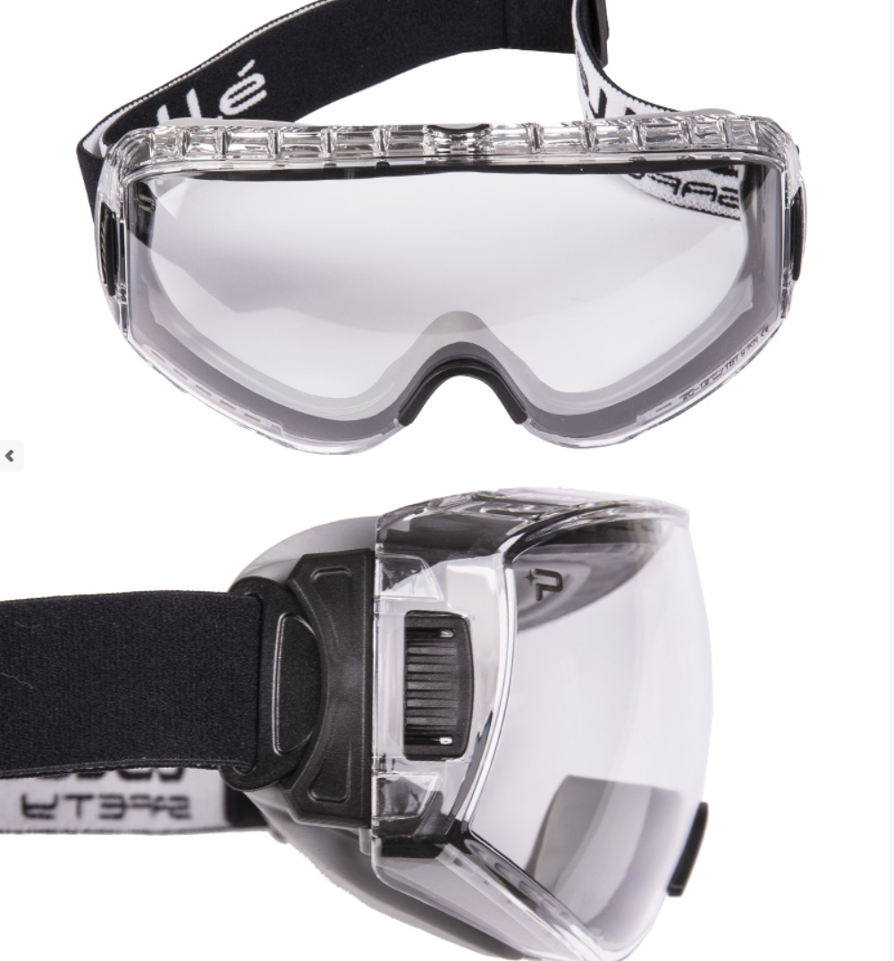 משקפי סקי שקופים עם סרט ראש - משקפיים שקופות