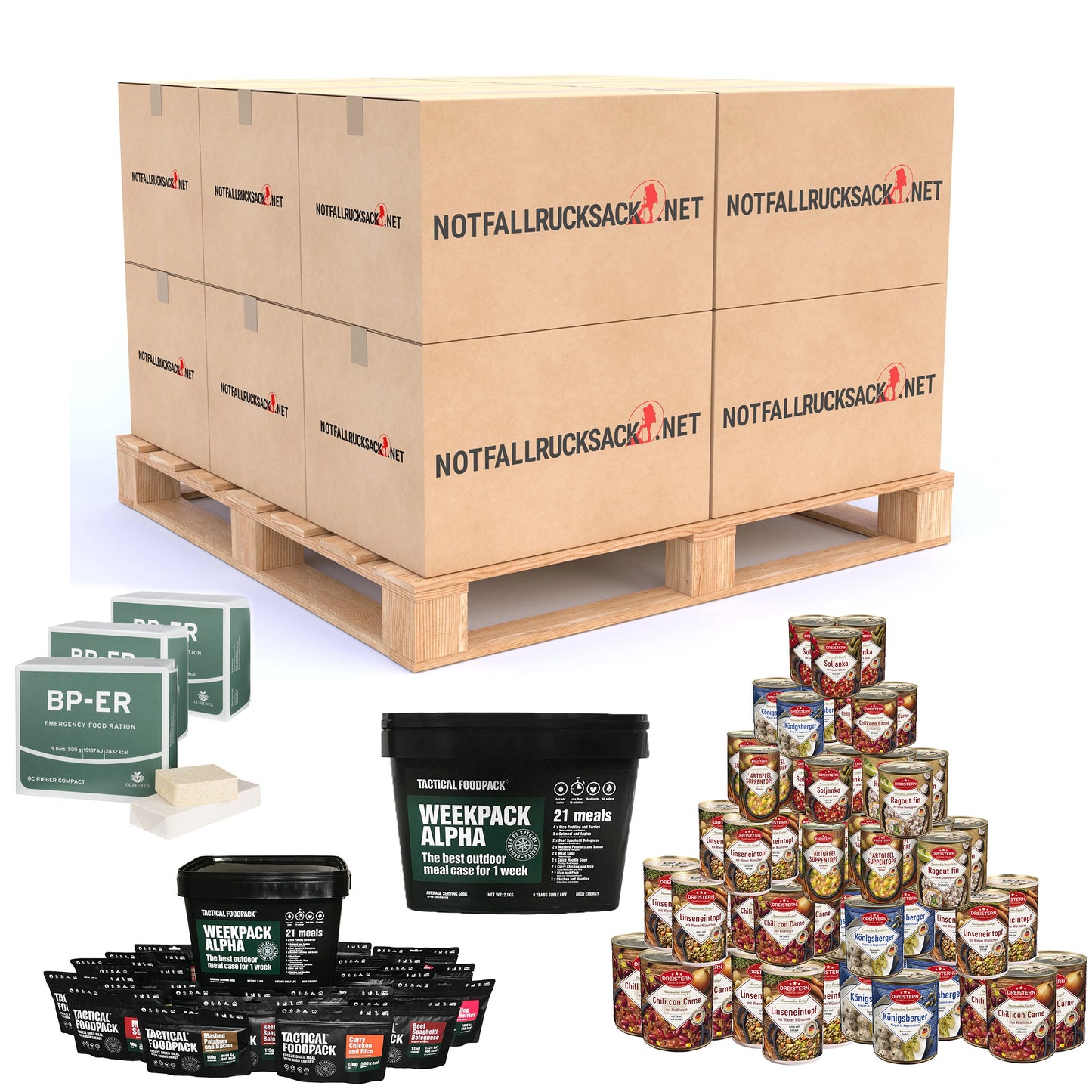 חבילה חודשית - אספקת חירום XXL - אספקת מזון ל-28 ימים