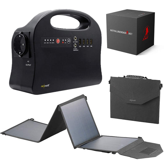 בנק חשמל גנרטור חירום פרימיום עם פאנלים סולאריים גדולים 30,000 mAh ותחנת כוח 120 וואט עם שקע